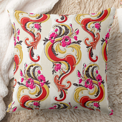 zazzle so retro nouveau throw pillow sharon turner scrummy scrummylicious