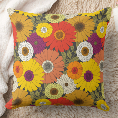 zazzle vintage floral throw pillow sharon turner scrummylicious