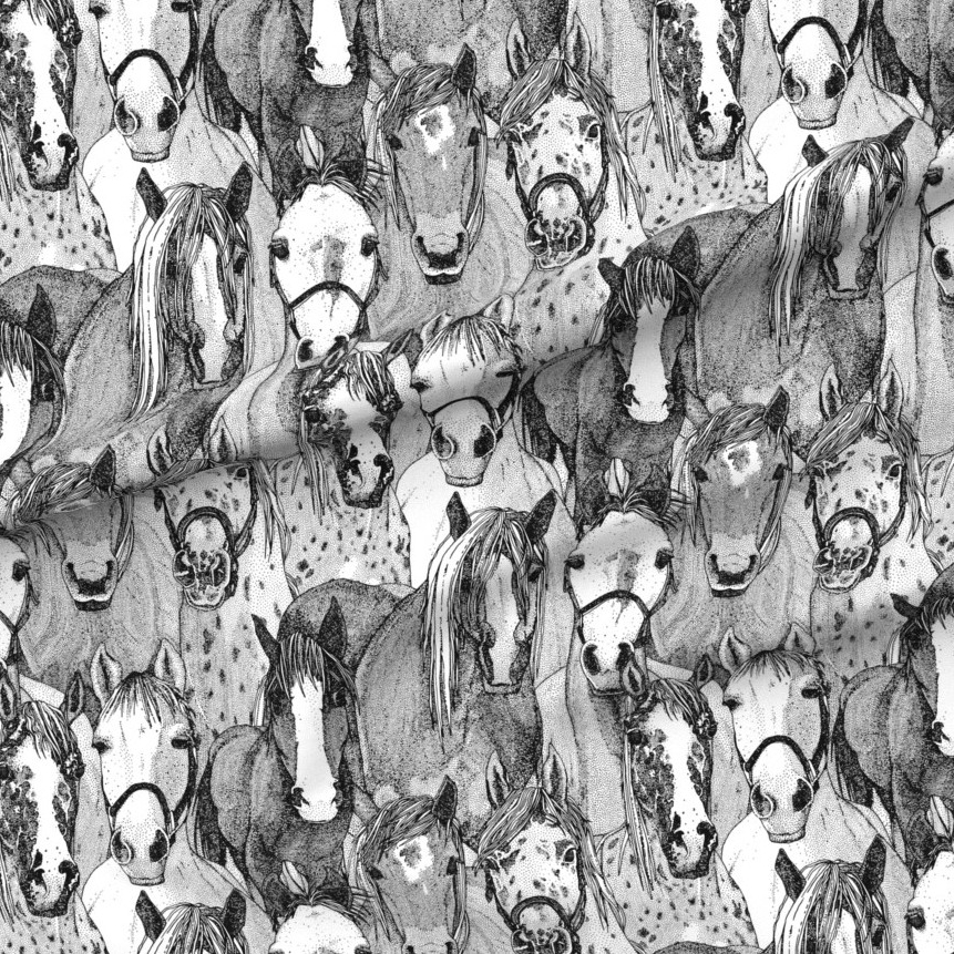 just horses spoonflower sharon turner scrummy