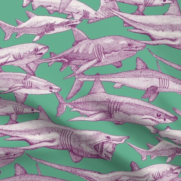 just sharks spoonflower collection sharon turner scrummy