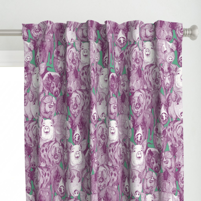 just pigs purple peppermint spoonflower curtain sharon turner scrummy