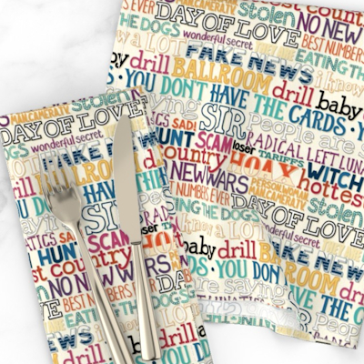 I hate how stupid everything is typography small spoonflower dinner napkins sharon turner scrummy