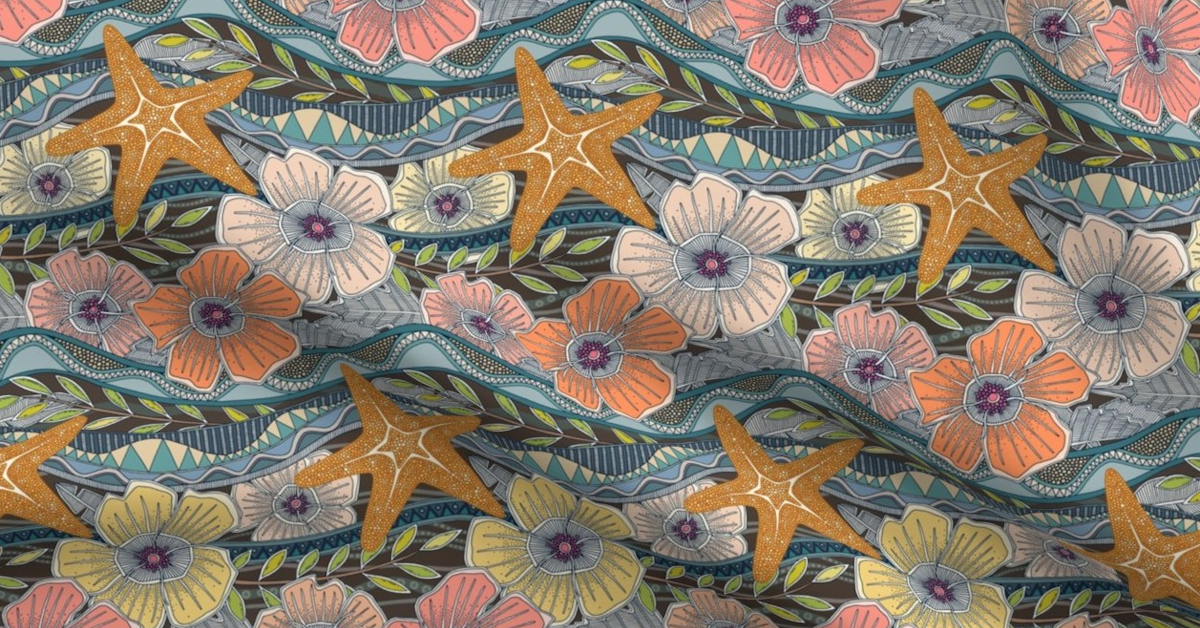 tropical waves earth spoonflower sharon turner scrummy featured