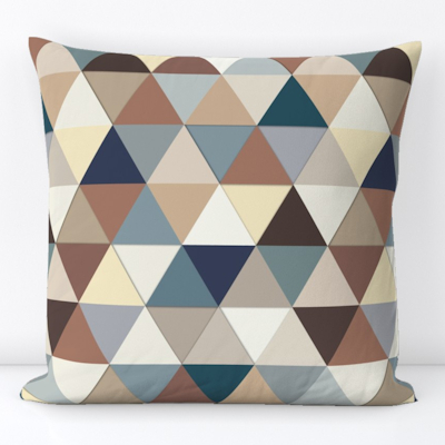 MANA triangles winter coast spoonflower throw pillow sharon turner scrummy