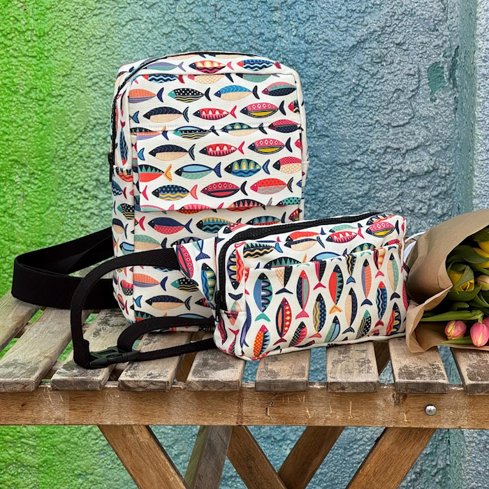 sierra creek studio retro fish pink sling bag crossbody bag retro fish pink