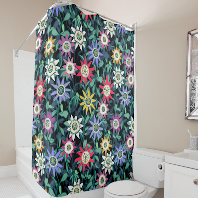 zazzle passiflora shower curtain sharon turner scrummylicious