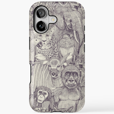 just african jungle animals mulberry pearl redbubble iPhone magsafe tough case sharon turner scrummy