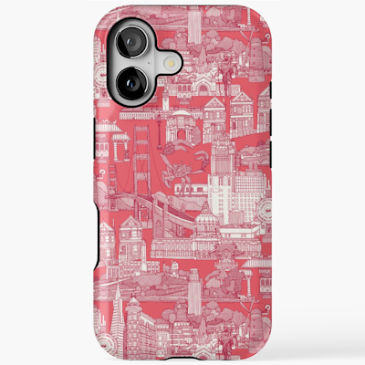 redbubble San Francisco toile viva magenta rose pink iPhone magsafe tough case sharon turner scrummy
