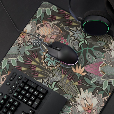 redbubble steampunk chintz cocoa desk mat sharon turner scrummy