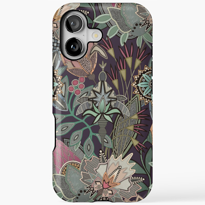 redbubble steampunk chintz grape iPhone magsafe tough case sharon turner scrummy