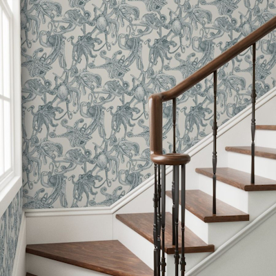 spoonflower just octopuses apatite strong white large wallpaper sharon turner scrummy
