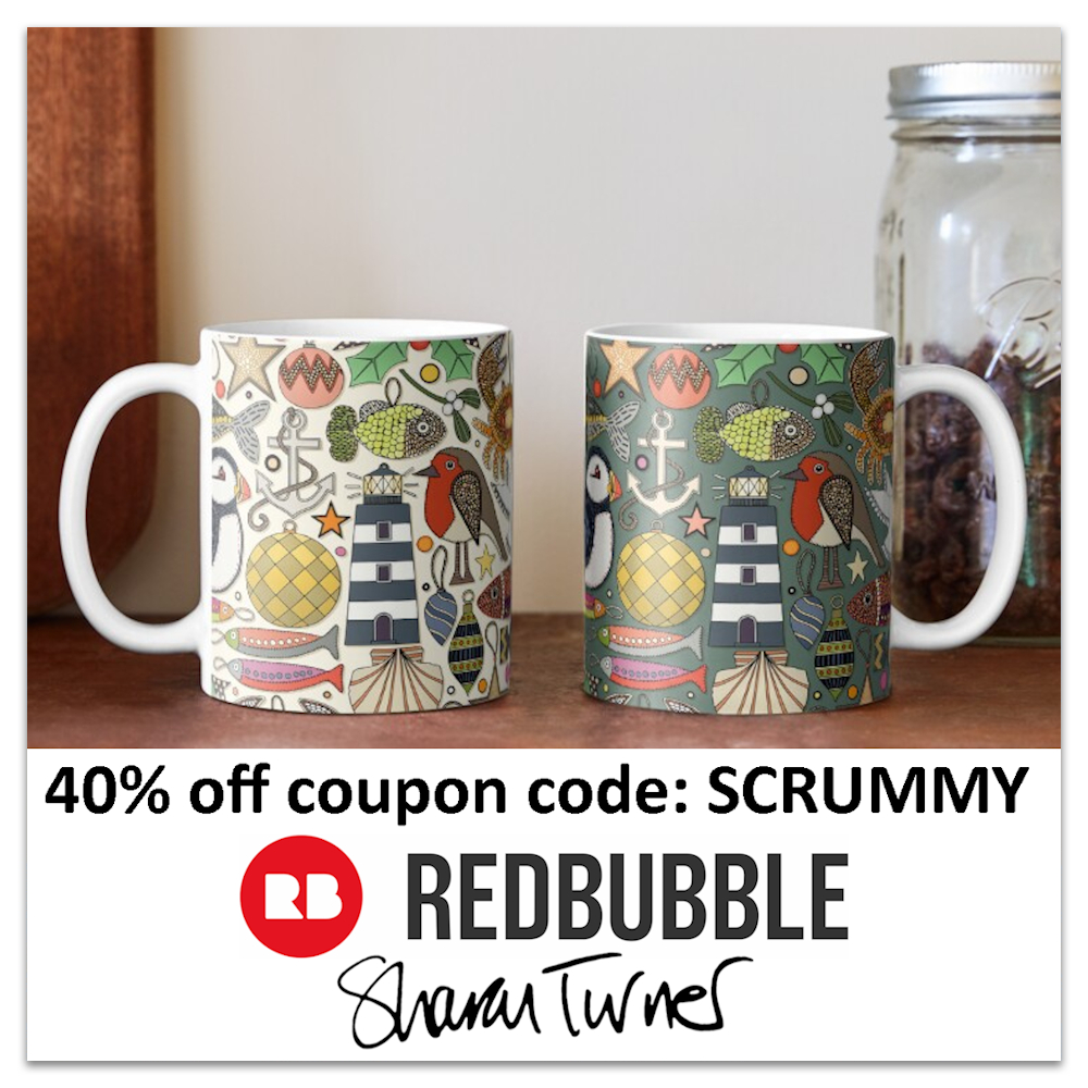 coupon code redbubble SCRUMMY sharon turner promotion