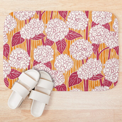 redbubble hydrangea viva magenta satsi=uma orange bath mat sharon turner scrummy