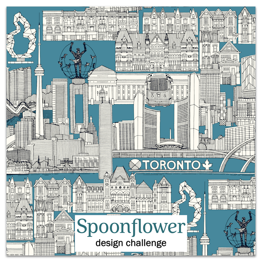 toronto toile indigo blue spoonflower modern toile design challenge contest link sharon turner scrummy
