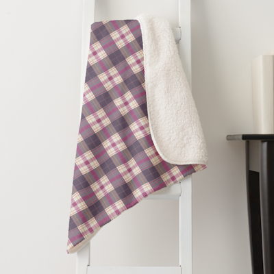 zazzle plaid mana heather sherpa blanket sharon turner scrummylicious