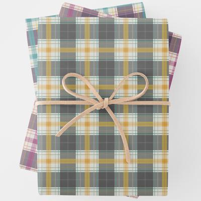 zazzle plaid mana wrapping paper sharon turner scrummylicious