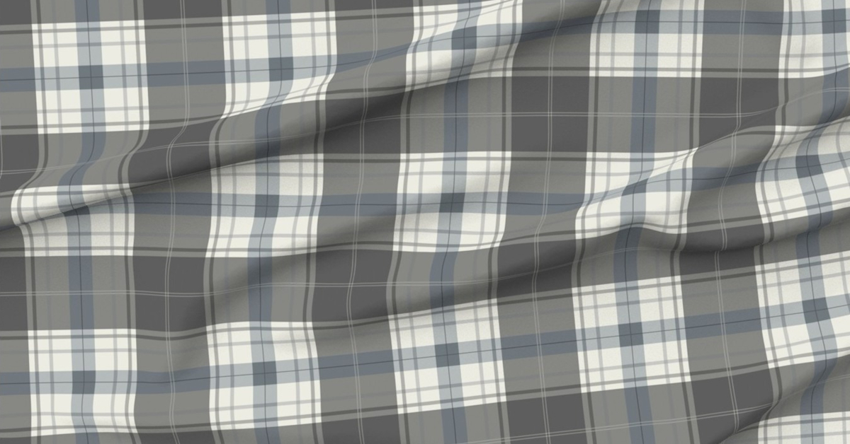 plaid soft charcoal sharon turner scrummy