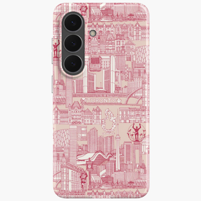 redbubble toronto toile viva magenta peach dust samsung galaxy soft case sharon turner scrummy
