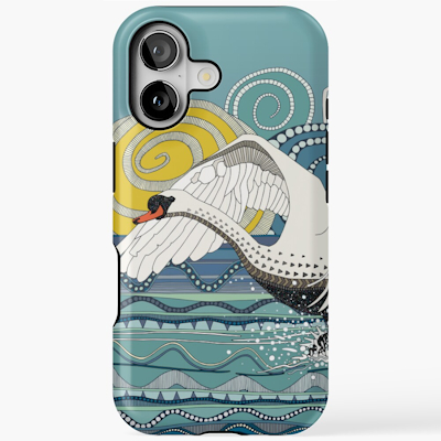 redbubble mute swan iPhone magsafe case sharon turner scrummy