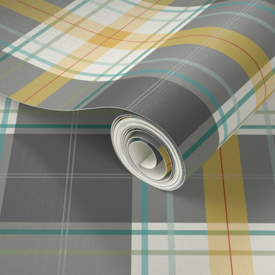 spoonflower plaid mana kernow small wallpaper sharon turner scrummy