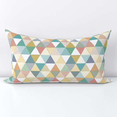 spoonflower texture triangle geo small lumbar throw pillow sharon turner scrummy