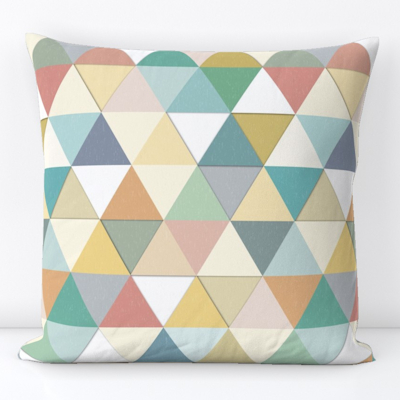 spoonflower texture triangle geo throw pillow cushion sharon turner scrummy